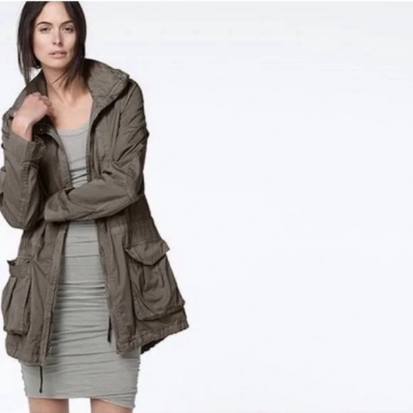 James Perse Jackets & Blazers - James Perse Khaki olive green parka Utility Jacket